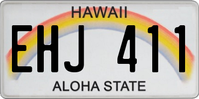 HI license plate EHJ411