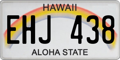 HI license plate EHJ438