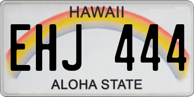 HI license plate EHJ444