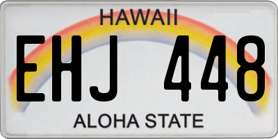 HI license plate EHJ448