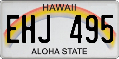 HI license plate EHJ495