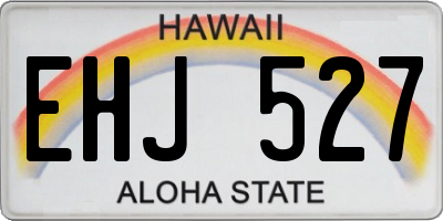 HI license plate EHJ527