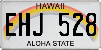 HI license plate EHJ528