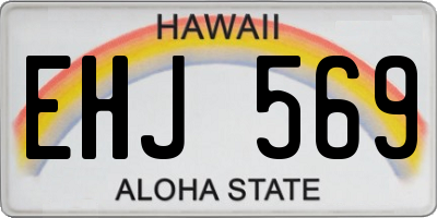 HI license plate EHJ569