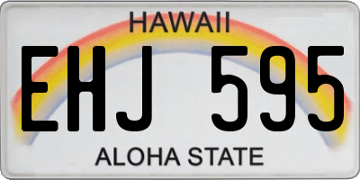 HI license plate EHJ595