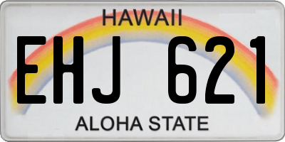 HI license plate EHJ621