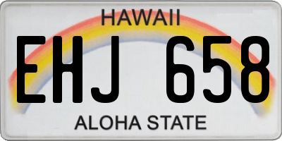 HI license plate EHJ658