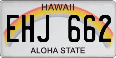 HI license plate EHJ662