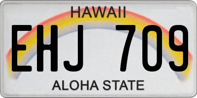 HI license plate EHJ709