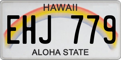 HI license plate EHJ779