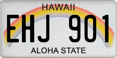 HI license plate EHJ901