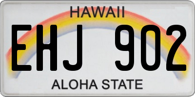 HI license plate EHJ902