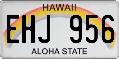 HI license plate EHJ956