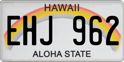 HI license plate EHJ962