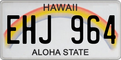 HI license plate EHJ964