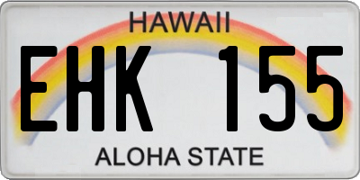 HI license plate EHK155