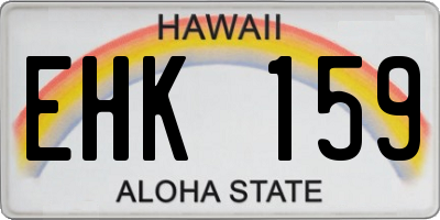 HI license plate EHK159