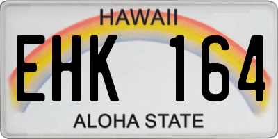 HI license plate EHK164