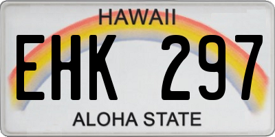 HI license plate EHK297