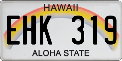 HI license plate EHK319