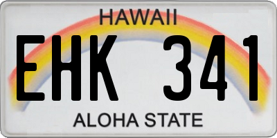 HI license plate EHK341