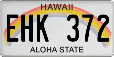 HI license plate EHK372