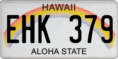 HI license plate EHK379