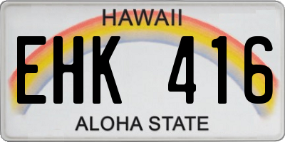 HI license plate EHK416