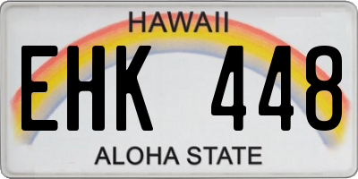 HI license plate EHK448