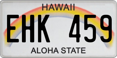 HI license plate EHK459