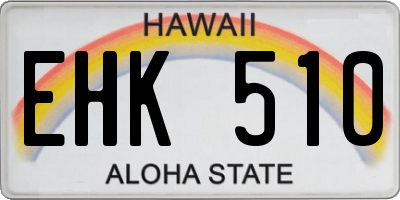 HI license plate EHK510