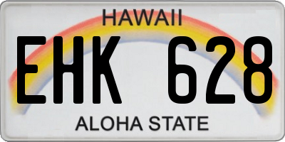 HI license plate EHK628
