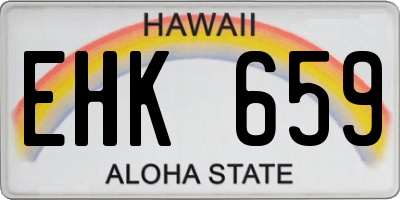 HI license plate EHK659