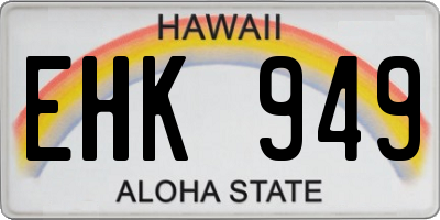 HI license plate EHK949