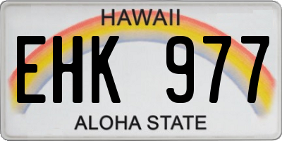 HI license plate EHK977