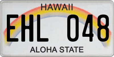 HI license plate EHL048