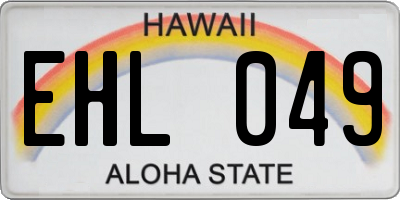 HI license plate EHL049