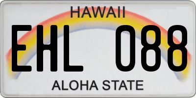 HI license plate EHL088