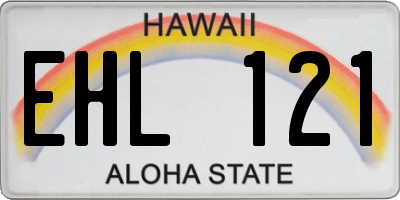 HI license plate EHL121