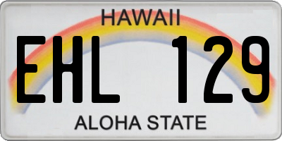 HI license plate EHL129