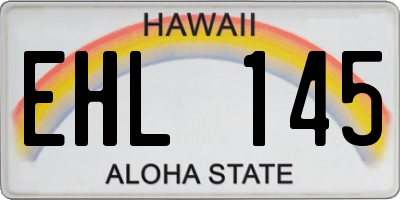 HI license plate EHL145