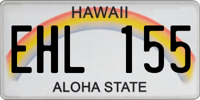 HI license plate EHL155