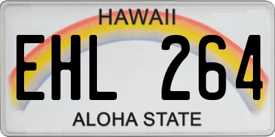 HI license plate EHL264