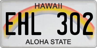 HI license plate EHL302