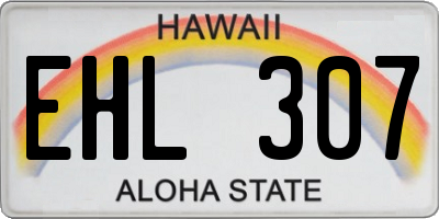 HI license plate EHL307