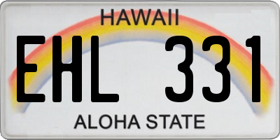HI license plate EHL331