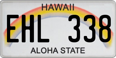HI license plate EHL338