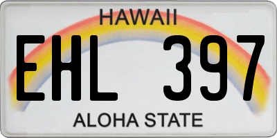 HI license plate EHL397