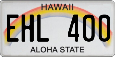 HI license plate EHL400