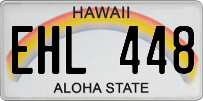 HI license plate EHL448